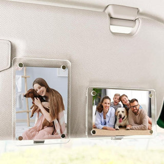 Sakerplus® Magnetic Car Sun Visor Photo Holder