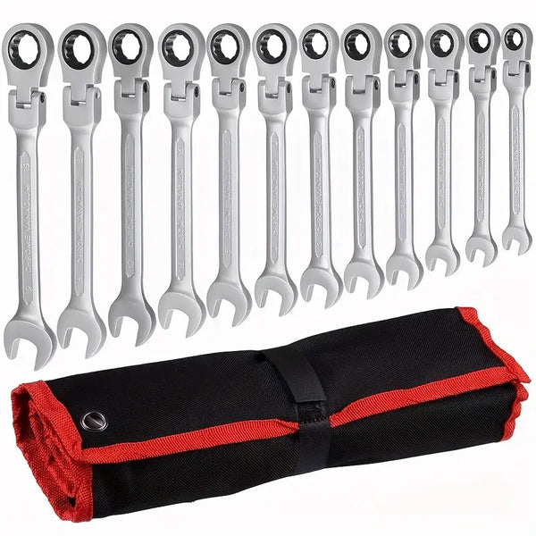 Sakerplus® Flex Head Ratcheting Wrench Set