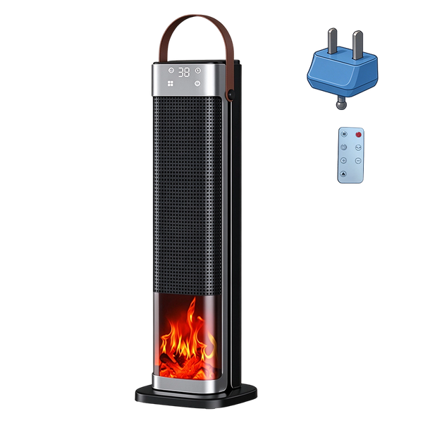 Sakerplus® 1500W Flame Effect Oscillating Space Heater