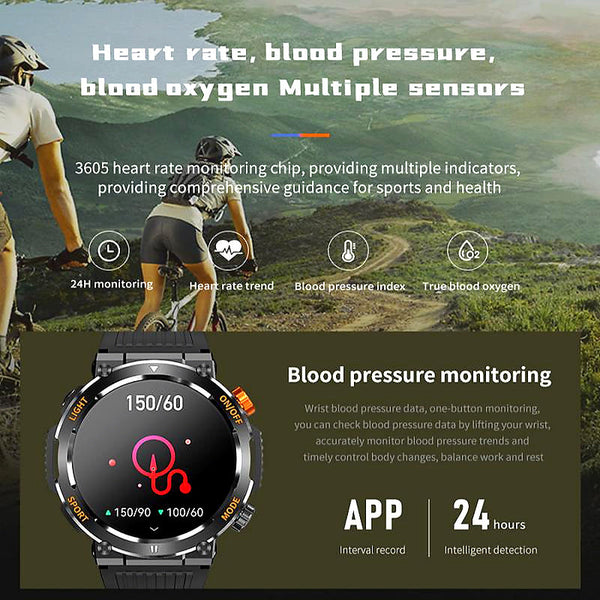 Sakerplus® Outdoor Smartwatch with Bluetooth Calling