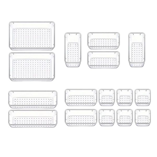 Sakerplus® Clear Drawer Organizer Trays For Storage