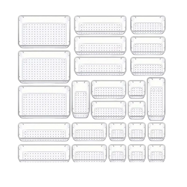 Sakerplus® Clear Drawer Organizer Trays For Storage