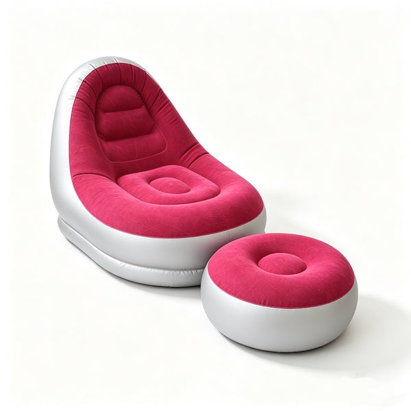 Sakerplus® Portable Inflatable Lazy Chair With Footstool
