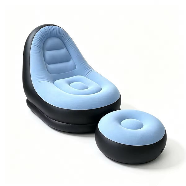 Sakerplus® Portable Inflatable Lazy Chair With Footstool