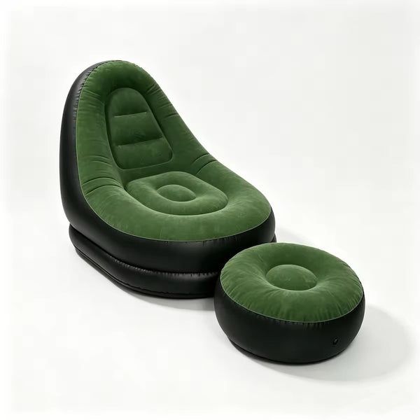 Sakerplus® Portable Inflatable Lazy Chair With Footstool