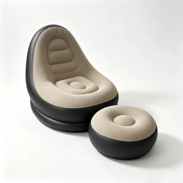 Sakerplus® Portable Inflatable Lazy Chair With Footstool
