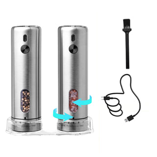 Sakerplus Electric Salt and Pepper Grinder Set with Charging Base