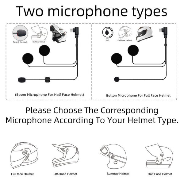 Sakerplus® Bluetooth Motorcycle Helmet Intercom System