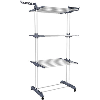 Sakerplus Foldable Stainless Steel Clothes Rack