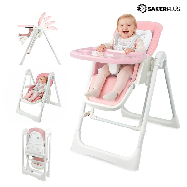 Sakerplus® Electric Foldable Adjustable Baby High Chair