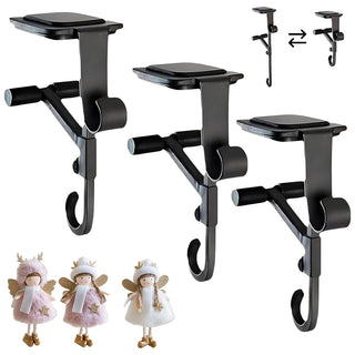 Sakerplus Adjustable Fireplace Garland and Stocking Hanger