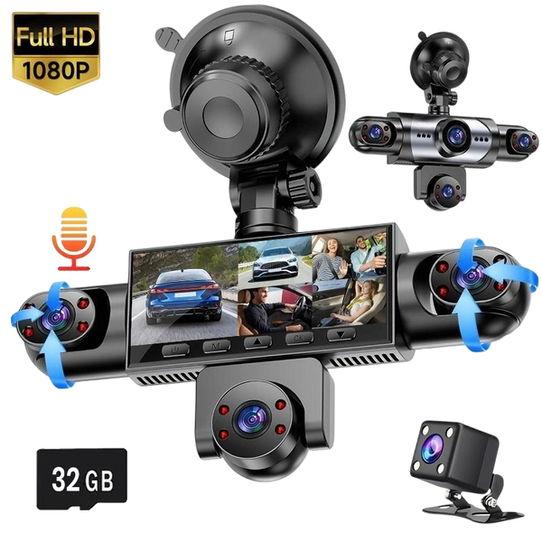Sakerplus® Five Channel Wide Angle Dash Cam