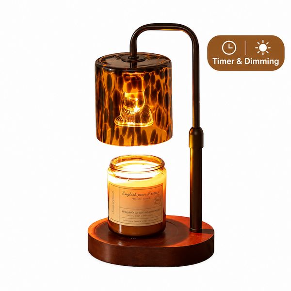Sakerplus® Dimmable Leopard-Print Aromatherapy Candle Warmer Lamp