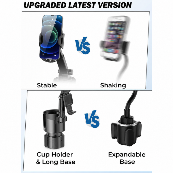 Sakerplus® 2-In-1 Car Cup Holder Phone Mount