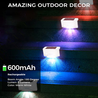 Luces solares para terraza SAKER® para exteriores, paquete de 4