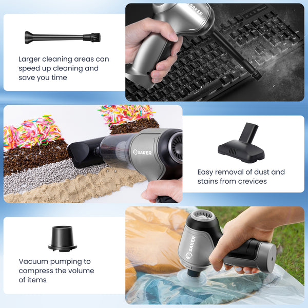 SAKER Mini Handheld Cordless Vacuum Cleaner