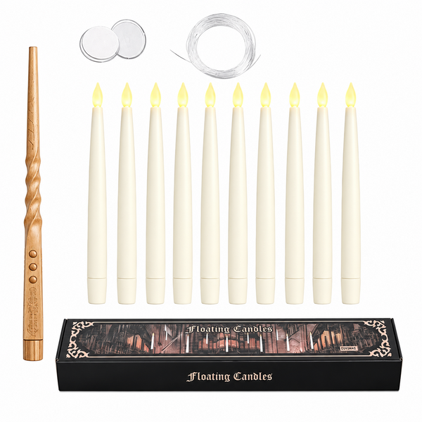 Sakerplus® Floating Flameless LED Taper Candle Set