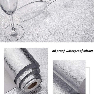 Sakerplus® Waterproof & Oil-Proof Orange Peel Aluminum Foil Contact Paper