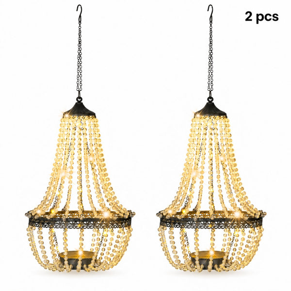Sakerplus® Hanging Solar Chandelier Outdoor Lantern