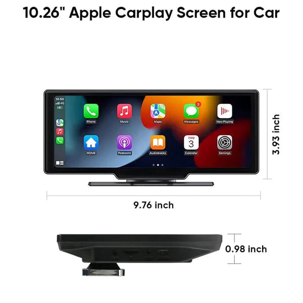 Pantalla inalámbrica Sakerplus® Carplay con cámara para salpicadero 4K