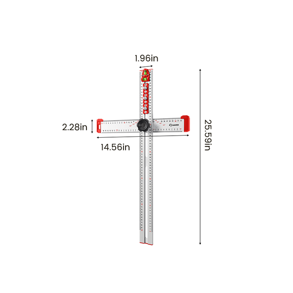 Sakerplus® Accurate Hole Position Marker - SAKER® 4 in 1 Drilling Positioning Ruler