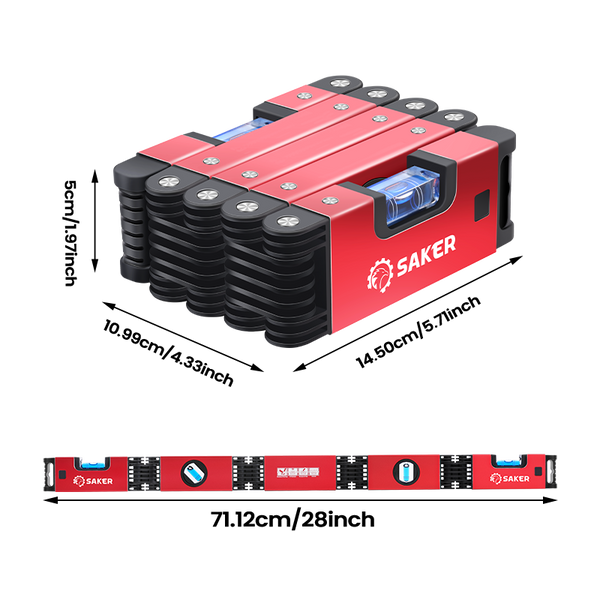 SAKER® Multi-Function Foldable Level