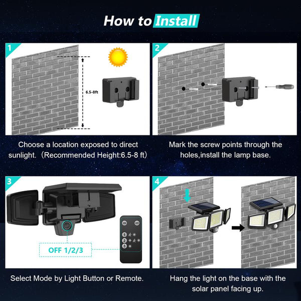 Luces solares para exteriores Sakerplus