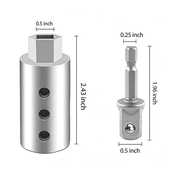 Sakerplus® Stainless Steel Trailer Jack Electric Drill Adapter