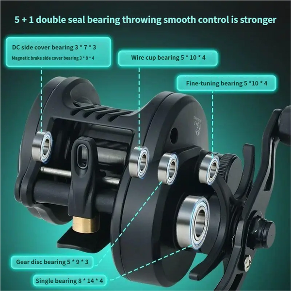 Sakerplus® Dark God DC Baitcasting Fishing Reel