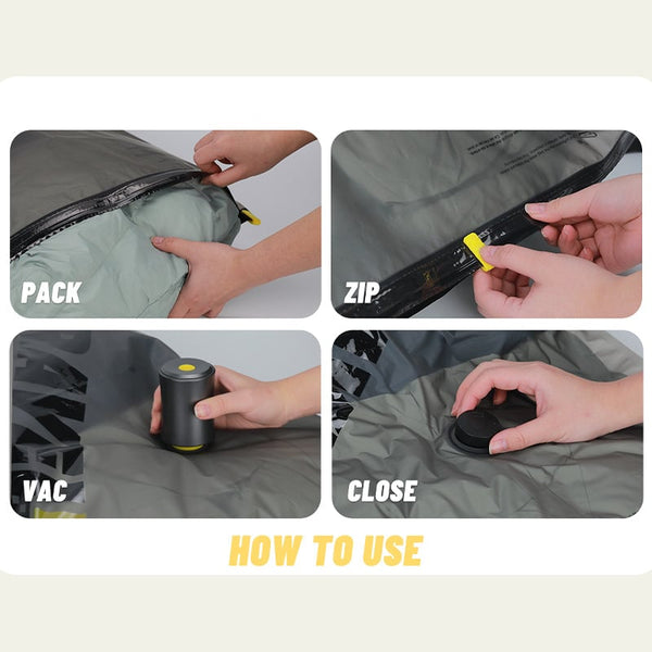 Sakerplus® Portable Vacuum Storage Bags Set-CLEARANCE SALE – MASSIVE SAVINGS!