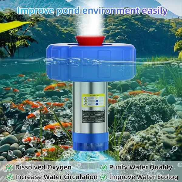 Sakerplus® Automatic Floating Pond Fountain Aerator