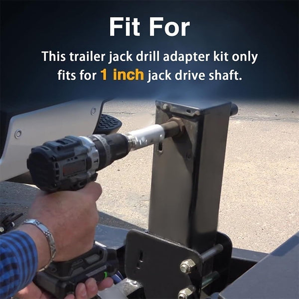 Sakerplus® Stainless Steel Trailer Jack Electric Drill Adapter