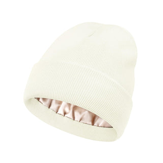 Sakerplus® Satin Lined Knit Beanie Hat