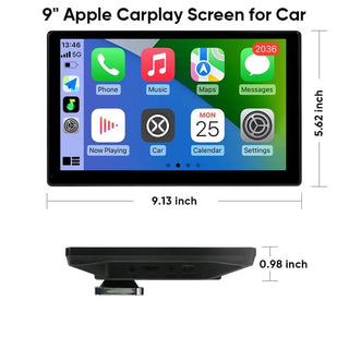 Sakerplus® Wireless Carplay Screen With 4K Dashcam