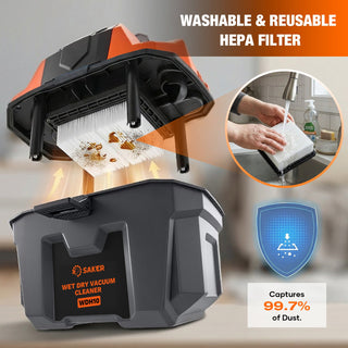 Sakerplus® Cordless Wet and Dry Shop Vacuum