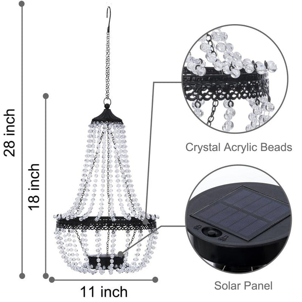 Sakerplus® Hanging Solar Chandelier Outdoor Lantern