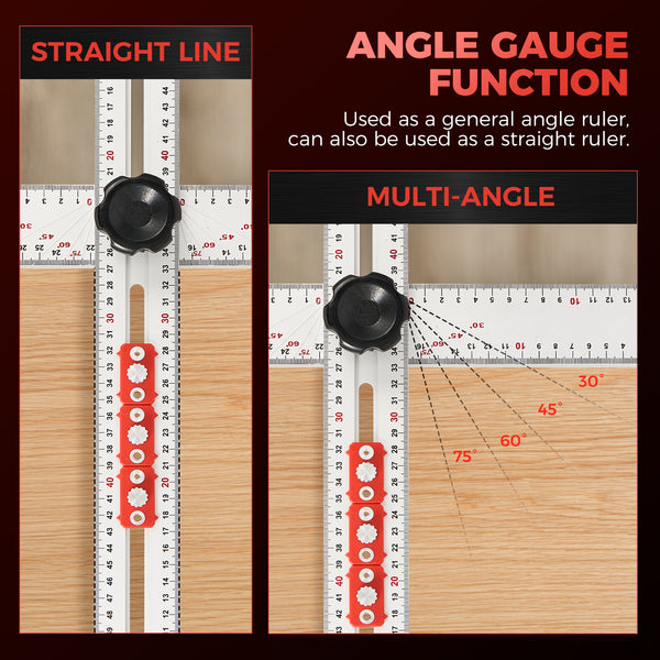 Sakerplus® Accurate Hole Position Marker - SAKER® 4 in 1 Drilling Positioning Ruler