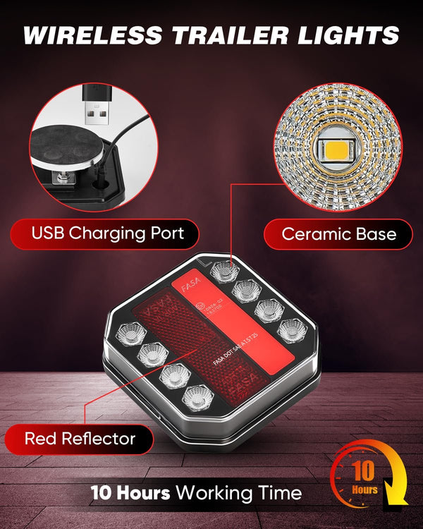 Sakerplus® Trailer Lights Wireless Upgrade 2.4GHz LED