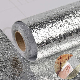 Sakerplus® Waterproof & Oil-Proof Orange Peel Aluminum Foil Contact Paper