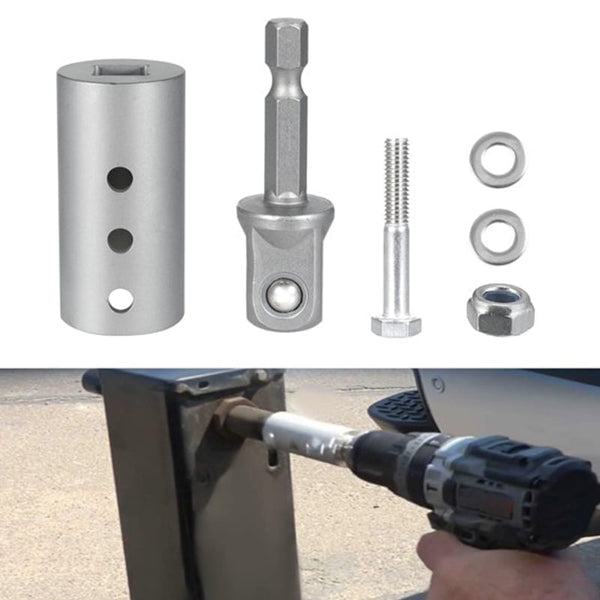 Sakerplus® Stainless Steel Trailer Jack Electric Drill Adapter