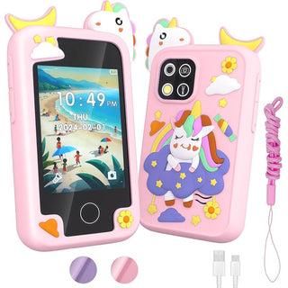 Kids Smart Learning Phone – All-in-One Educational Toy Phone for Kids Ages 3–10 | Dual Cameras for Photos and Videos with Fun Filters and Stickers