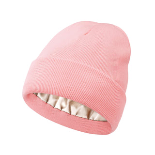 Sakerplus® Satin Lined Knit Beanie Hat
