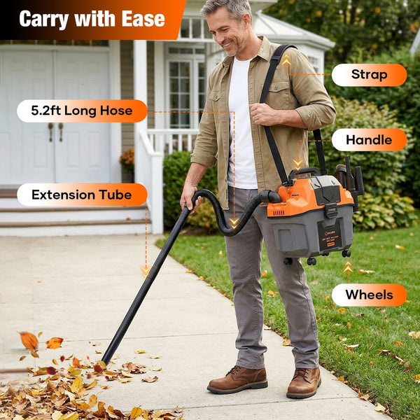 Sakerplus® Cordless Wet and Dry Shop Vacuum
