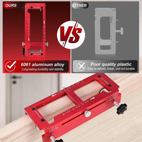 Sakerplus Adjustable Aluminum Door Hinge Jig
