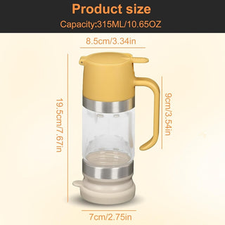 Sakerplus® Glass Honey Syrup Dispenser Jar