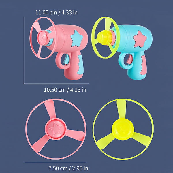 Sakerplus® LED Flying Spinner Launcher Gun Toy