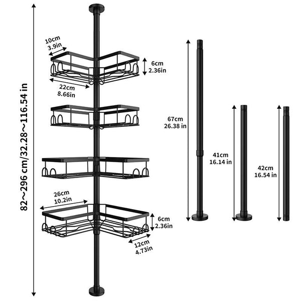 Sakerplus® Adjustable Corner Shower Caddy Organizer