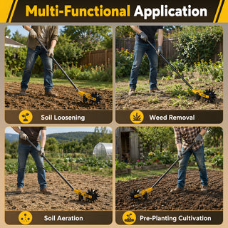 Sakerplus® Manual Rotary Garden Tiller Weeder