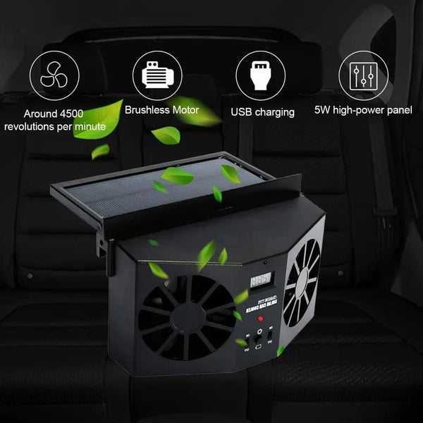 Sakerplus® Solar Powered Car Window Exhaust Fan