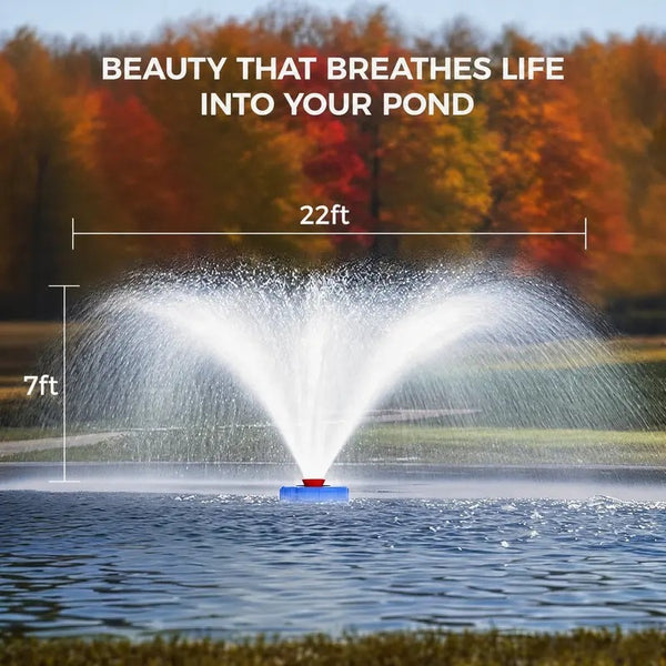 Sakerplus® Automatic Floating Pond Fountain Aerator